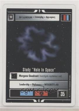1995 Star Trek CCG: 1st Edition Premiere - White Bordered Expansion Set [Base] - 2nd Printing #_SHIS - Study "Hole In Space"