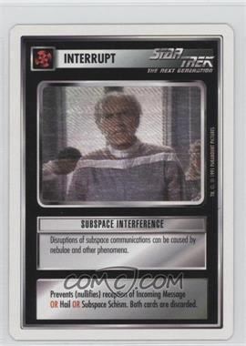 1995 Star Trek CCG: 1st Edition Premiere - White Bordered Expansion Set [Base] - 2nd Printing #_SUIN - Subspace Interference