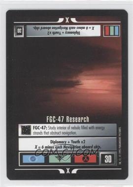 1995 Star Trek CCG: Alternate Universe - [Base] #_FGRE - FGC-47 Research