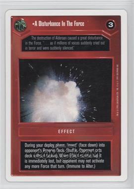 1995 Star Wars CCG: Premiere - [Base] - Unlimited White Border #_DIFO - A Disturbance in the Force