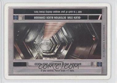 1995 Star Wars CCG: Premiere - [Base] - Unlimited White Border #_DSDB - Death Star: Detention Block Corridor