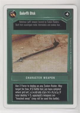 1995 Star Wars CCG: Premiere - [Base] - Unlimited White Border #_GAST - Gaderffii Stick