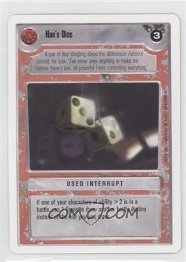 1995 Star Wars CCG: Premiere - [Base] - Unlimited White Border #_HADI - Han's Dice