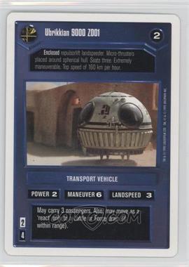 1995 Star Wars CCG: Premiere - [Base] - Unlimited White Border #_IBRI - Ubrikkian 9000 Z001