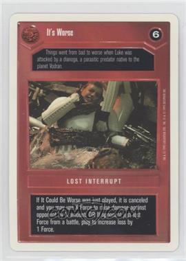 1995 Star Wars CCG: Premiere - [Base] - Unlimited White Border #_ITWO - It's Worse