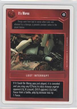 1995 Star Wars CCG: Premiere - [Base] - Unlimited White Border #_ITWO - It's Worse