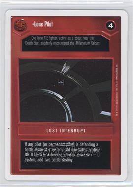 1995 Star Wars CCG: Premiere - [Base] - Unlimited White Border #_LOPI - Lone Pilot