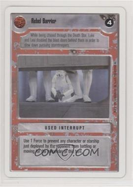 1995 Star Wars CCG: Premiere - [Base] - Unlimited White Border #_REBA - Rebel Barrier