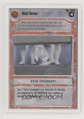 1995 Star Wars CCG: Premiere - [Base] - Unlimited White Border #_REBA - Rebel Barrier