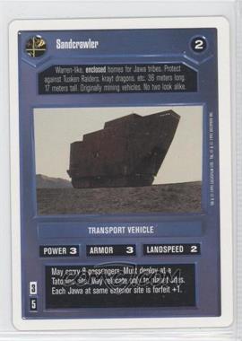 1995 Star Wars CCG: Premiere - [Base] - Unlimited White Border #_SAND - Sandcrawler (Dark)