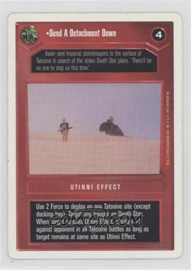 1995 Star Wars CCG: Premiere - [Base] - Unlimited White Border #_SEDD - Send a Detachment Down