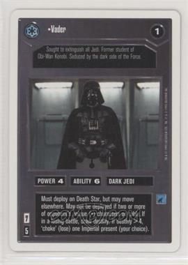 1995 Star Wars CCG: Premiere - [Base] - Unlimited White Border #_VADE - Vader