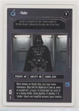 1995 Star Wars CCG: Premiere - [Base] - Unlimited White Border #_VADE - Vader