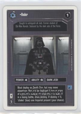 1995 Star Wars CCG: Premiere - [Base] - Unlimited White Border #_VADE - Vader