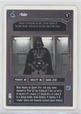 1995 Star Wars CCG: Premiere - [Base] - Unlimited White Border #_VADE - Vader