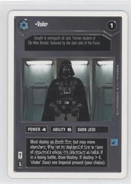 1995 Star Wars CCG: Premiere - [Base] - Unlimited White Border #_VADE - Vader