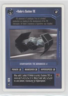1995 Star Wars CCG: Premiere - [Base] - Unlimited White Border #_VCTI - Vader's Custom TIE