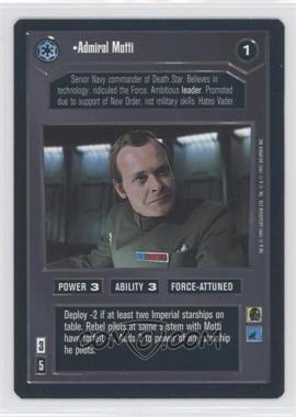 1995 Star Wars CCG: Premiere - [Base] #_ADMO - Admiral Motti