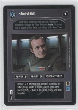 1995 Star Wars CCG: Premiere - [Base] #_ADMO - Admiral Motti