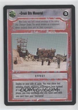 1995 Star Wars CCG: Premiere - [Base] #_CSME - Crash Site Memorial