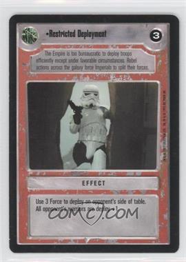 1995 Star Wars CCG: Premiere - [Base] #_REDE - Restricted Deployment