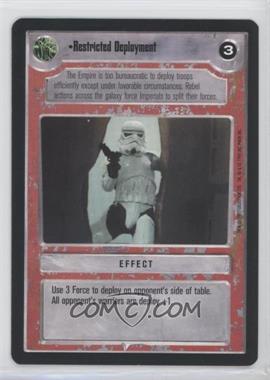 1995 Star Wars CCG: Premiere - [Base] #_REDE - Restricted Deployment