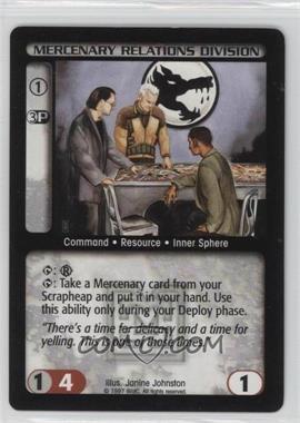 1996-1998 Battletech Collectible Card Game - [Base] #_MRDI - Mercenary Relations Division