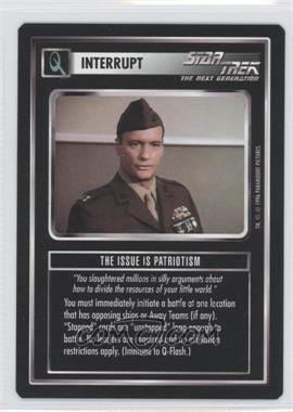 1996 Star Trek CCG: Q Continuum - [Base] #TIPA - The Issue is Patriotism