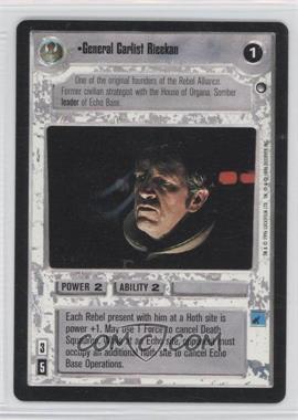 1996 Star Wars CCG: Hoth - Expansion #GCRI - General Carlist Rieekan