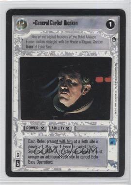 1996 Star Wars CCG: Hoth - Expansion #GCRI - General Carlist Rieekan