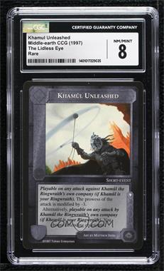 1997 Middle-earth CCG - The Lidless Eye - [Base] #KHUN - Khamul Unleashed [CGC 8 NM/Mint]