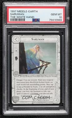 1997 Middle-earth Collectible Card Game - The White Hand - Expansion Set [Base] #SARU - Saruman [PSA 10 GEM MT]