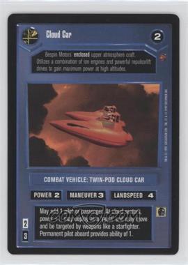 1997 Star Wars CCG: Cloud City - Expansion #_CLCA - Cloud Car (Dark)