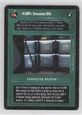 1997 Star Wars CCG: Dagobah - Expansion #CORI - 4-LOM's Concussion Rifle [Noted]
