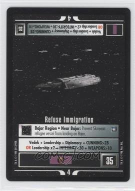 1998 Star Trek CCG: Deep Space 9 - [Base] #_REIM - Refuse Immigration