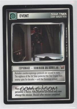 1998 Star Trek CCG: The Dominion - [Base] #EDOR - Espionage - Dominion on Romulan
