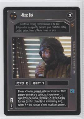 1998 Star Wars CCG: Jabba's Palace - Expansion #_NIBE - Nizuc Bek