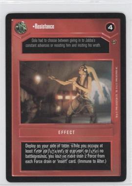 1998 Star Wars CCG: Jabba's Palace - Expansion #RESI - Resistance