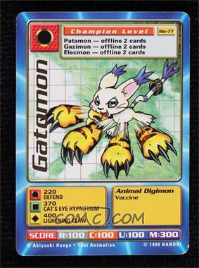1999 Digimon - Digital Monsters - Trading Card Game [Base] - Unlimited #BO-77 - Gatomon