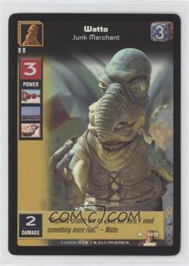 1999 Star Wars: Young Jedi Collectible Card Game - The Jedi Council - Diffraction Foils #F12 - Watto - Junk Merchant [EX to NM]