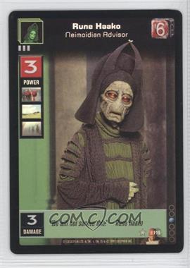 1999 Star Wars: Young Jedi Collectible Card Game - The Jedi Council - Diffraction Foils #F15 - Rune Hakko