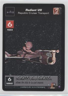 1999 Star Wars: Young Jedi Collectible Card Game - The Jedi Council - Expansion #70 - Radiant Vii [EX to NM]