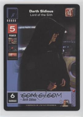 1999 Star Wars: Young Jedi Collectible Card Game - The Jedi Council - Expansion #72 - Darth Sidious