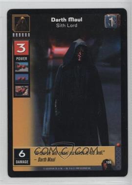 1999 Star Wars: Young Jedi Collectible Card Game - The Menace of Darth Maul - [Base] #106 - Darth Maul