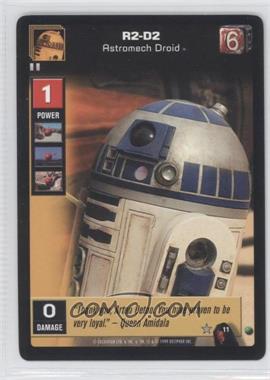 1999 Star Wars: Young Jedi Collectible Card Game - The Menace of Darth Maul - [Base] #11 - R2-D2