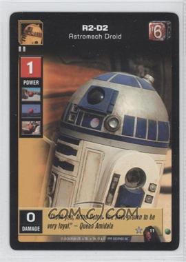 1999 Star Wars: Young Jedi Collectible Card Game - The Menace of Darth Maul - [Base] #11 - R2-D2