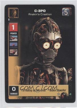 1999 Star Wars: Young Jedi Collectible Card Game - The Menace of Darth Maul - [Base] #12 - C-3P0