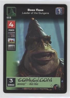 1999 Star Wars: Young Jedi Collectible Card Game - The Menace of Darth Maul - [Base] #13 - Boss Nass