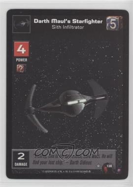 1999 Star Wars: Young Jedi Collectible Card Game - The Menace of Darth Maul - [Base] #138 - Darth Maul's Starfighter