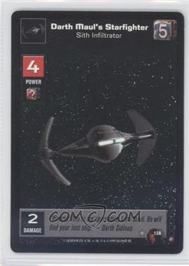 1999 Star Wars: Young Jedi Collectible Card Game - The Menace of Darth Maul - [Base] #138 - Darth Maul's Starfighter